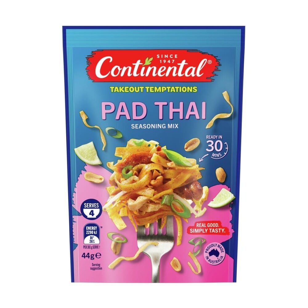 24PK Continental Seasoning Mix Pad Thai Serves 4 Ready In 30 Minutes 44g