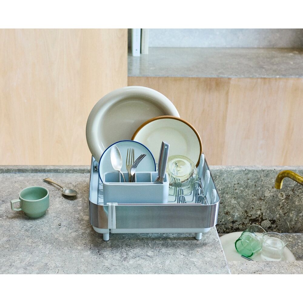 Joseph Joseph Extend Steel Plus Kitchen Dish Drying Rack Light Stone