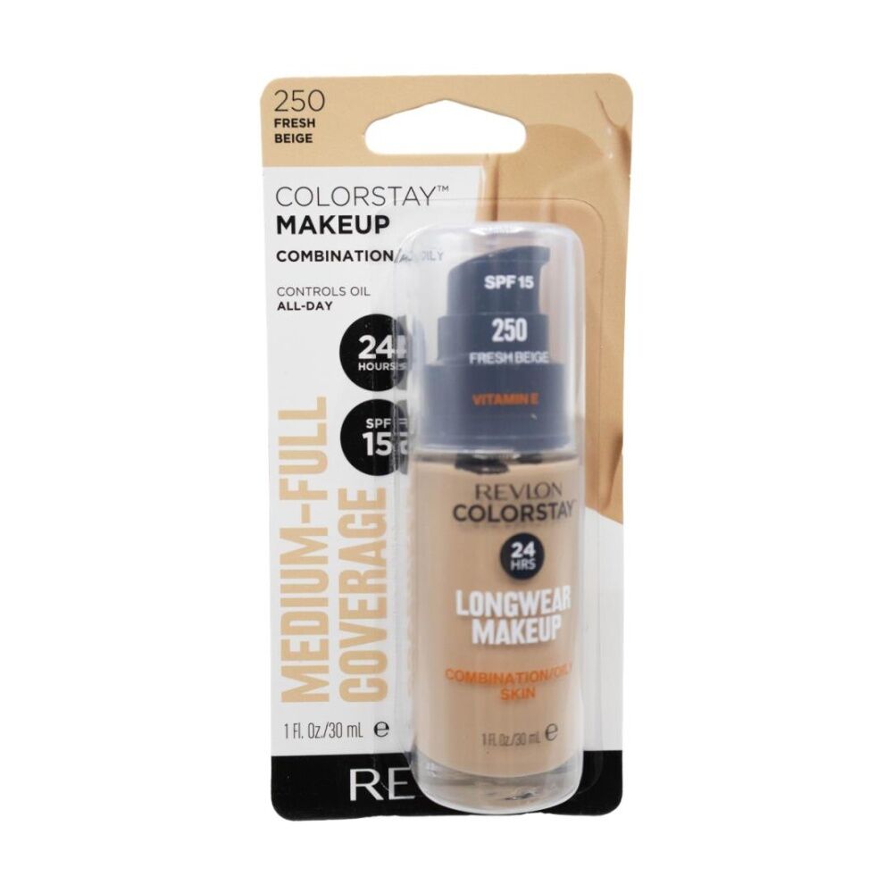 4PK Revlon Longwear Colorstay Foundation 30ml M Full Coverage Fresh Beige 250