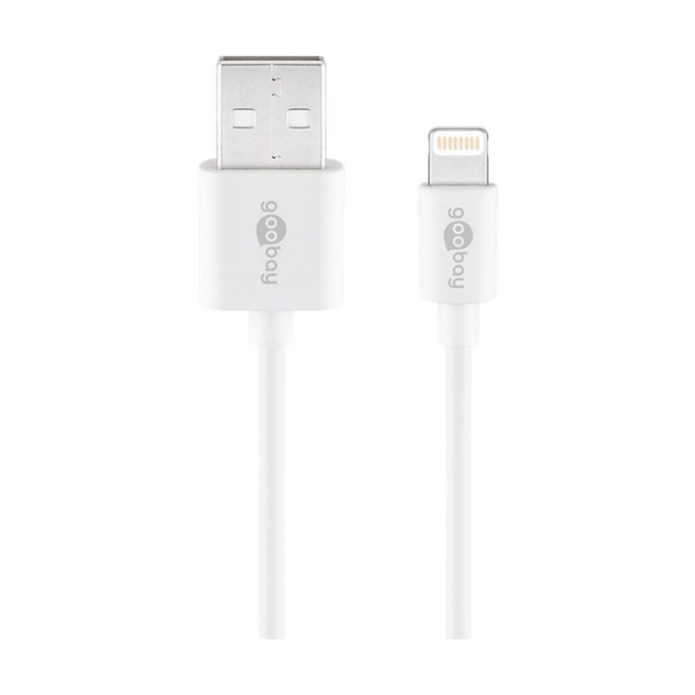 4PK Goobay USB-A to Lightning Cable 1M MFi Certified Apple Charge - White