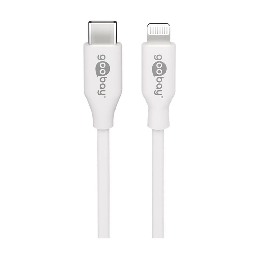2PK Goobay USB-C to Lightning Cable 1M MFi Certified Apple certified - White