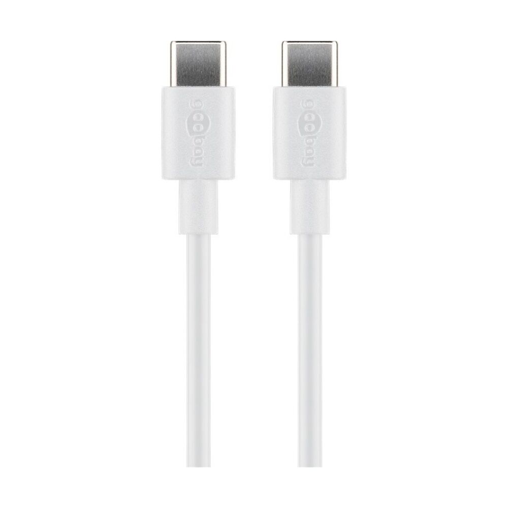 3PK Goobay USB-C to Cable 1M Fast Charging Universal Device Power - White