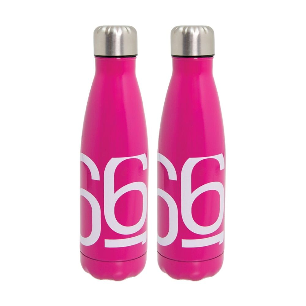 2PK 66Fit Stainless Steel Water Bottle Vacuum Insulated 500ml Assorted Colours