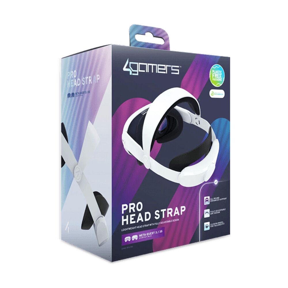4Gamers Virtual Reality Pro Head Strap Accessory Meta Quest 3/3S Compatible