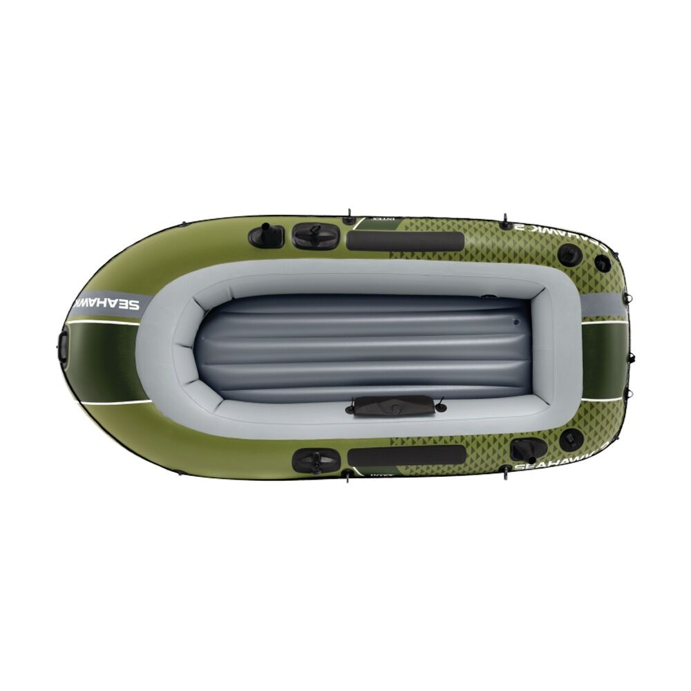 Intex Seahawk 2 Inflatable Boat Set W/ Deluxe Oars & Pump Green 236x114x41cm