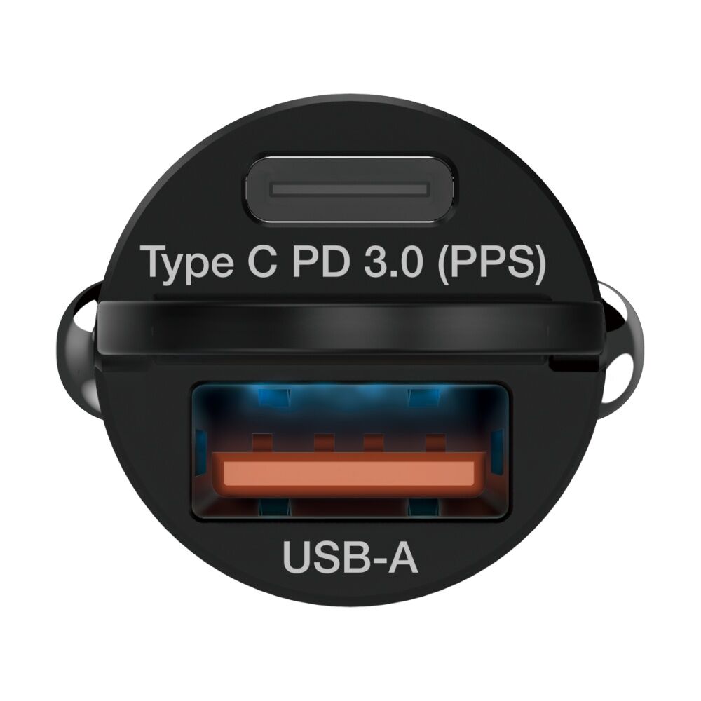 2PK VERBATIM Car Charger 2 Ports Power Delivery Quick Charge Mini 30W Black
