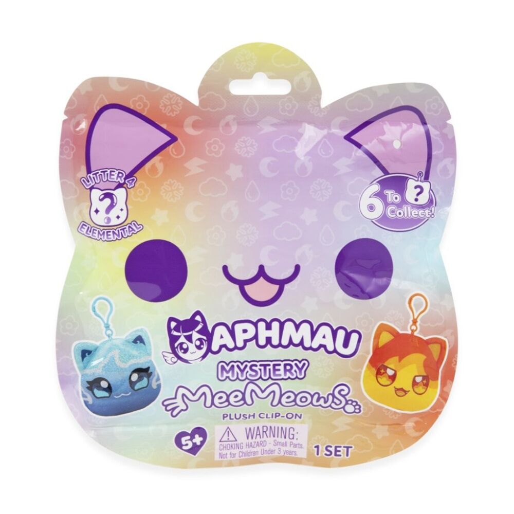 3PK Bonkers Aphmau Catface Plush Clip-Ons Series 4 Collection Set Assorted