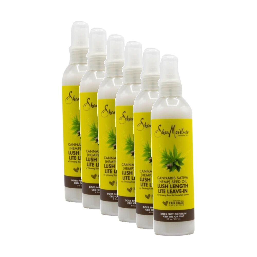 6PK Shea Moisture Leave In Treatment Hemp Seed Oil Nourishing Hair Care 237mL