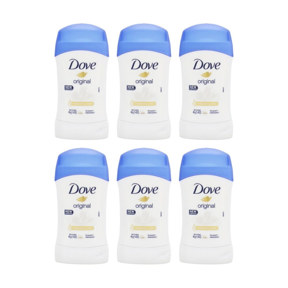 6PK Dove Antiperspirant Stick Deodorant 48H Protection Original 40g