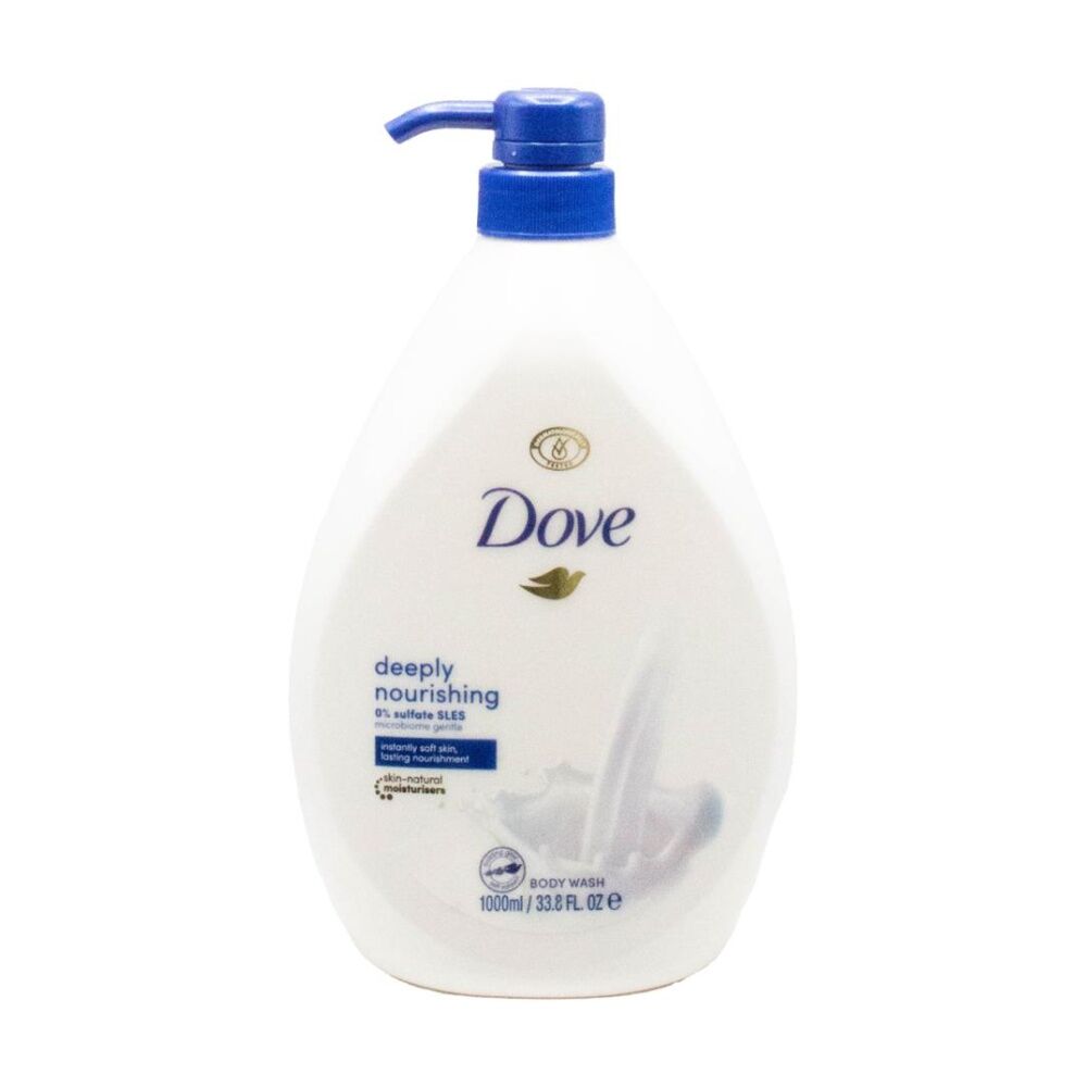 3PK Dove Body Wash Deeply Nourishing Instantly Soft Skin Care 1000mL