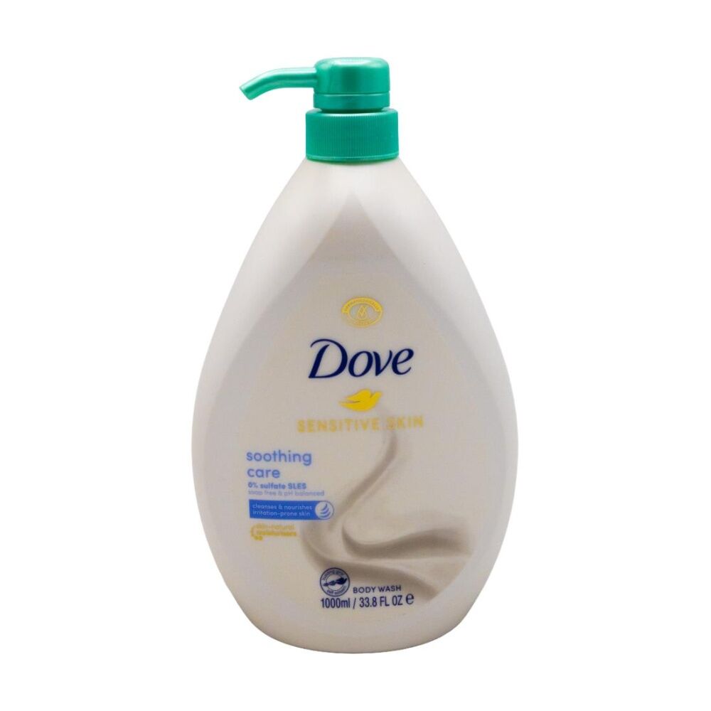 3PK Dove Body Wash Soothing Care Sensitive Skin Cleanse & Nourish 1000mL