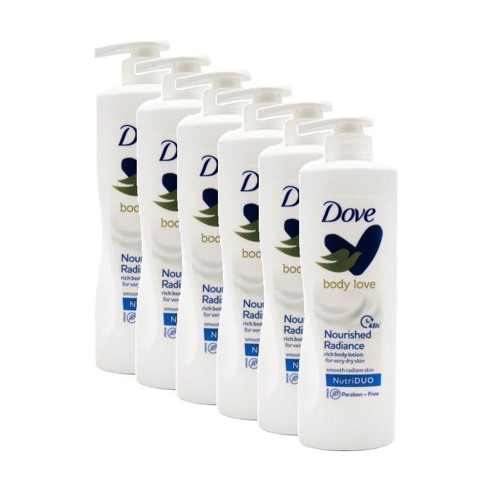 6PK Dove Body Love Nourished Radiance Rich Lotion For Dry Skin 400mL