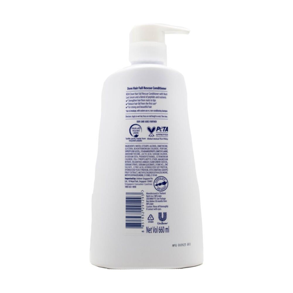 6PK Dove Ultra Care Hair Fall Rescue Anti-Breakage Conditioner Pump Bottle 660ml