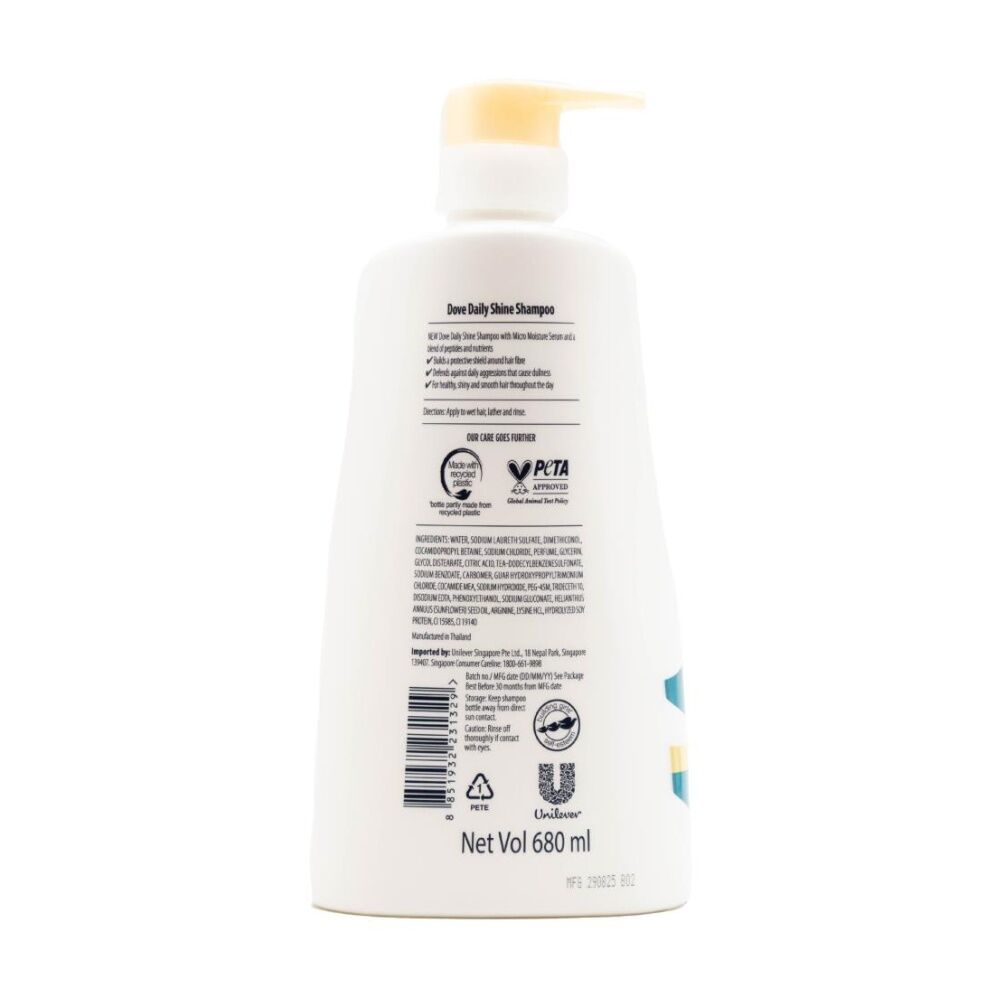 6PK Dove Ultra Care Daily Shine Micro Moisture Serum For Dull Hair Shampoo 680ml