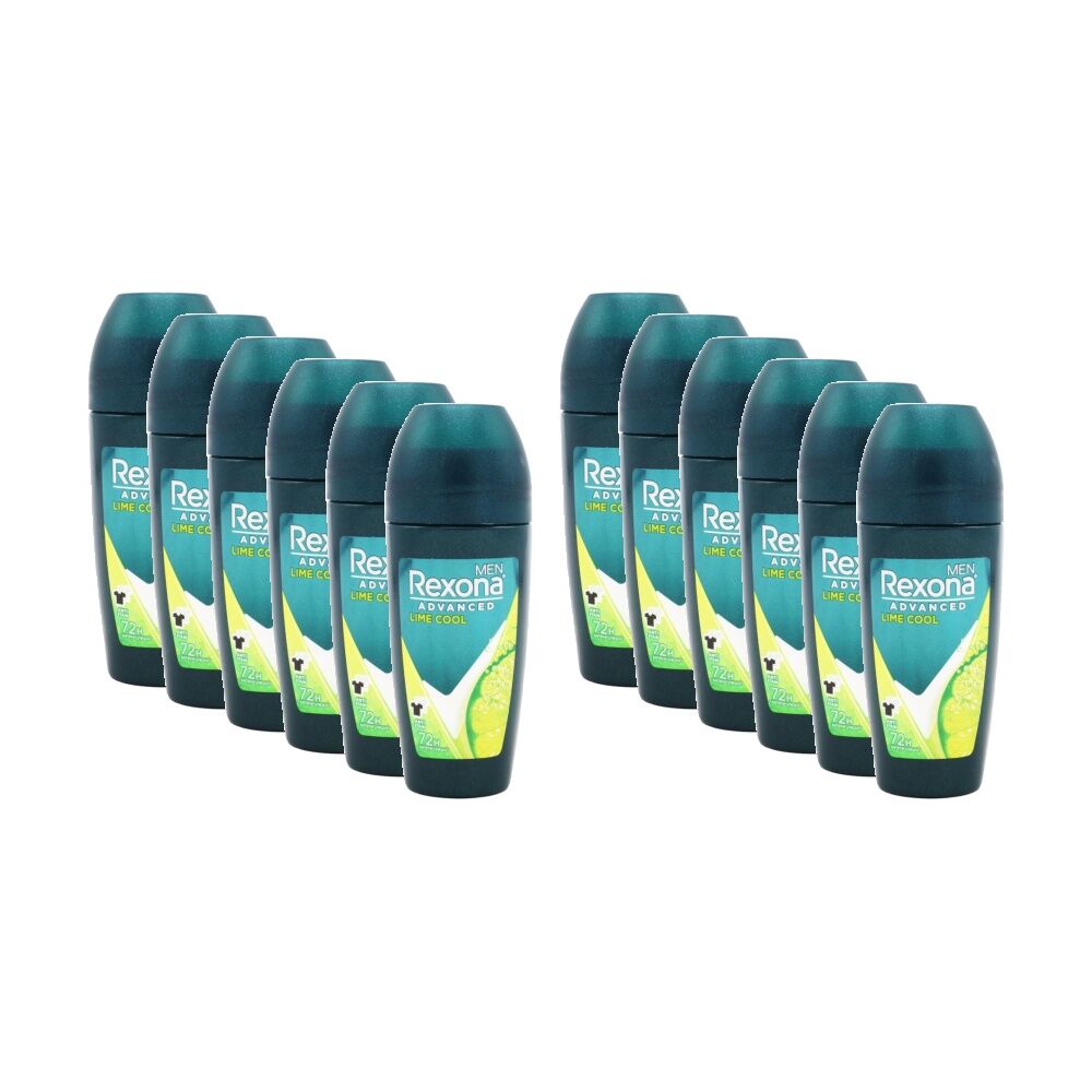 12PK Rexona Antiperspirant Men Advanced Lime Cool 72H Anti Stain Protection 45mL