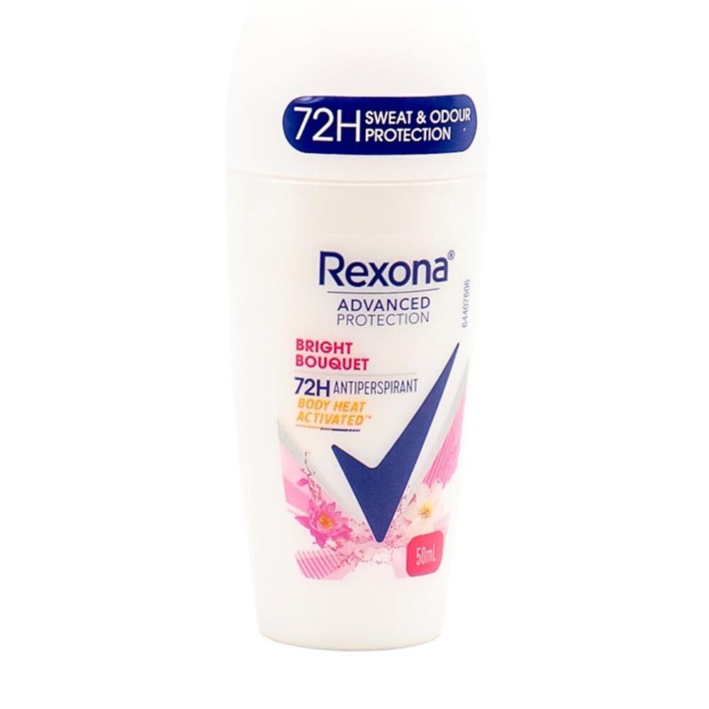 6PK Rexona Women Roll On 72h Antiperspirant Deodorant Bright Bouquet Scent 50ml
