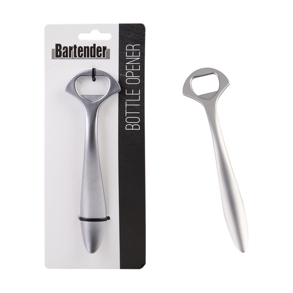 3PK Bartender Durable Ergonomic Handle Bottle Opener White Nickel
