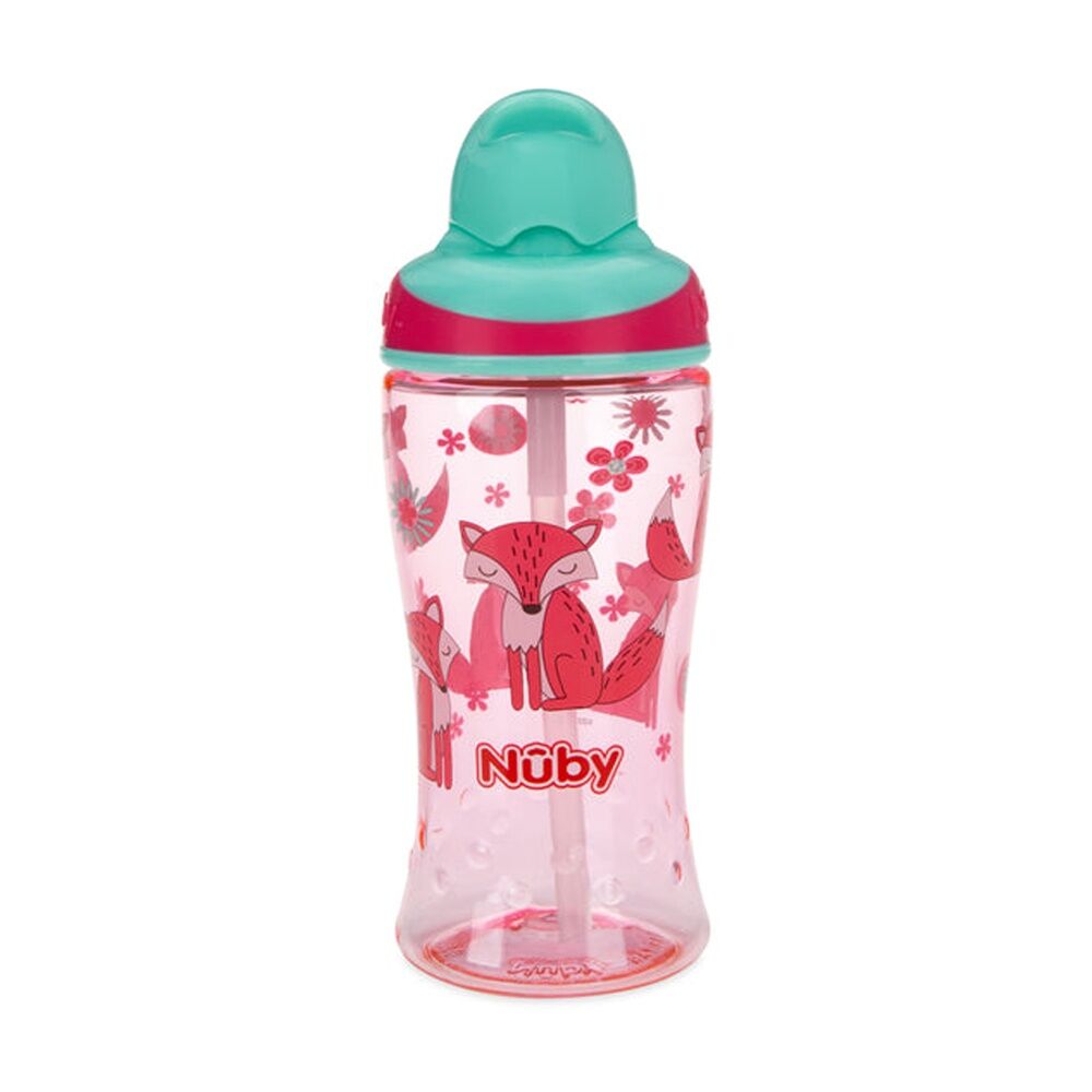 Nuby Tritan Boost Flip It Cup Soft Silicone Straw 360ml Multicolour 12m+