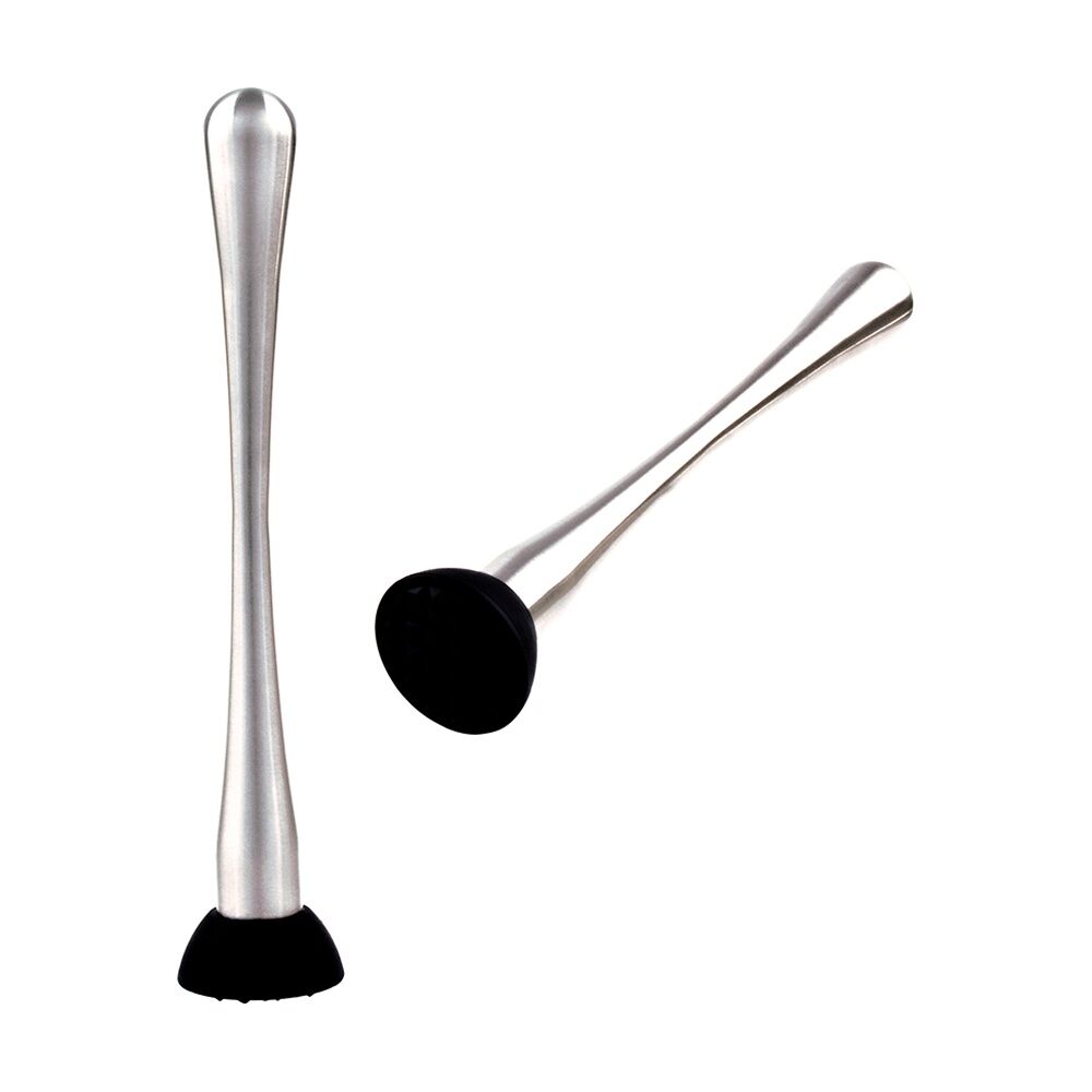 4PK Bartender Stainless Steel Cocktail Muddler W/ Scratch Resistant Head 22cm