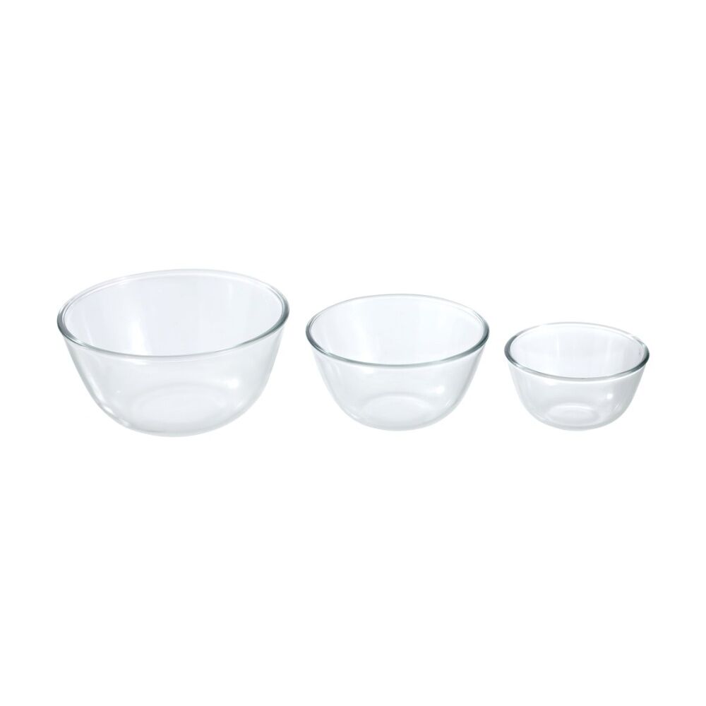 6x Lemon And Lime Yorkshire Glass Cooking Food Mixing Bowl 21x21x10cm 2L