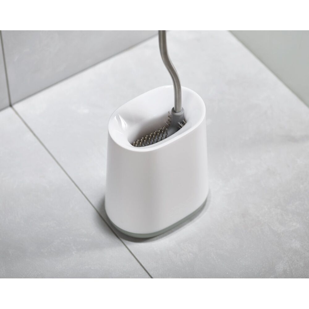 Joseph Joseph 2PK Flex Lite Toilet Brush Grey Flexible D-Shaped Head