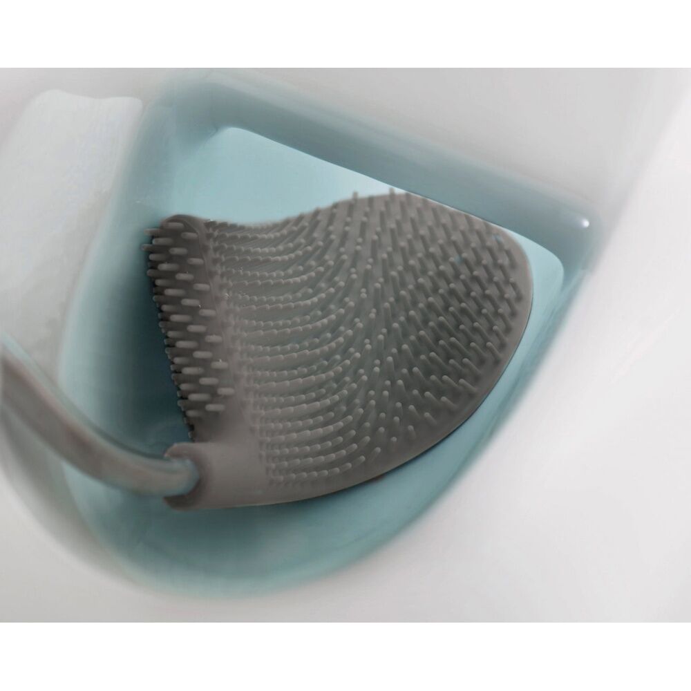 Joseph Joseph 2PK Flex Lite Toilet Brush Grey Flexible D-Shaped Head