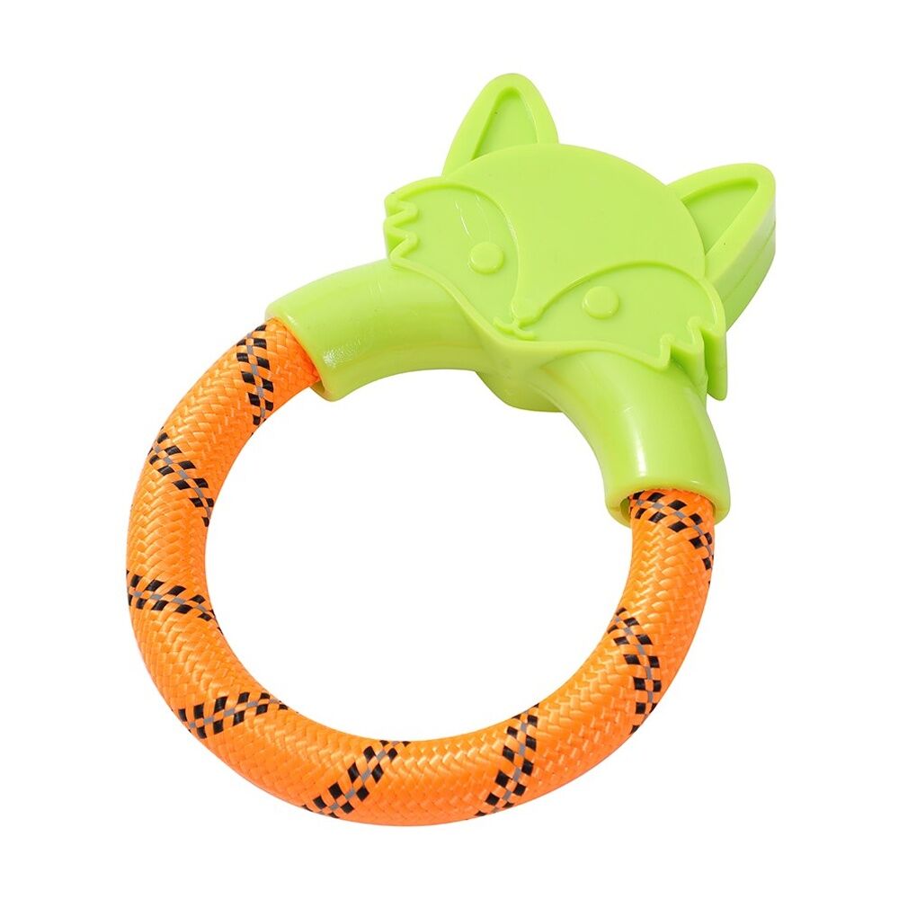 12x Paws And Claws TPR Animal Ring Tugger Dog Chew/Tug Toy 16x12cm Assorted