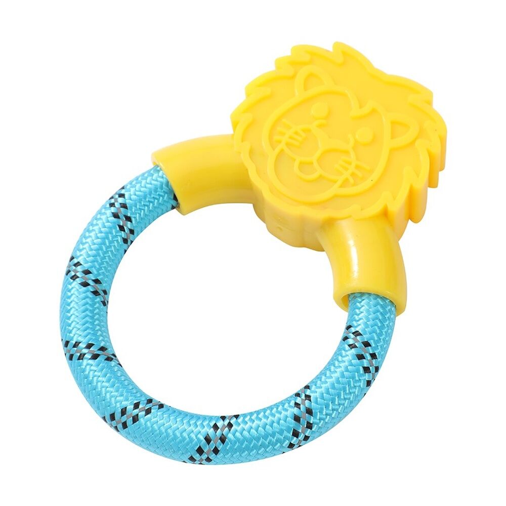 12x Paws And Claws TPR Animal Ring Tugger Dog Chew/Tug Toy 16x12cm Assorted