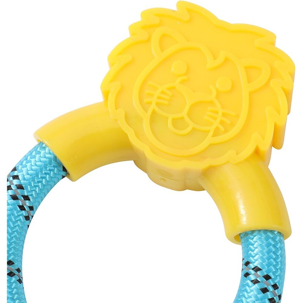 12x Paws And Claws TPR Animal Ring Tugger Dog Chew/Tug Toy 16x12cm Assorted