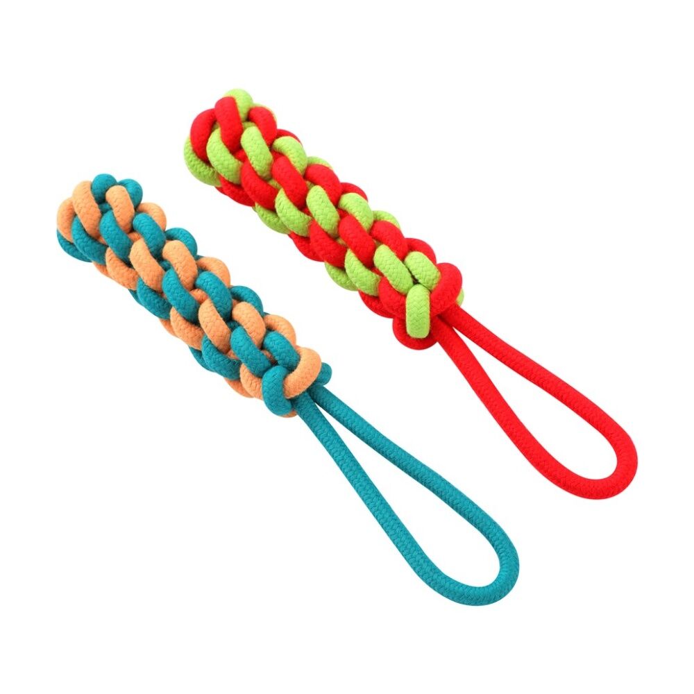 6PK Paws And Claws Rope Chew Pet Dog Toy Durable Knotted Assorted 29cm 110g