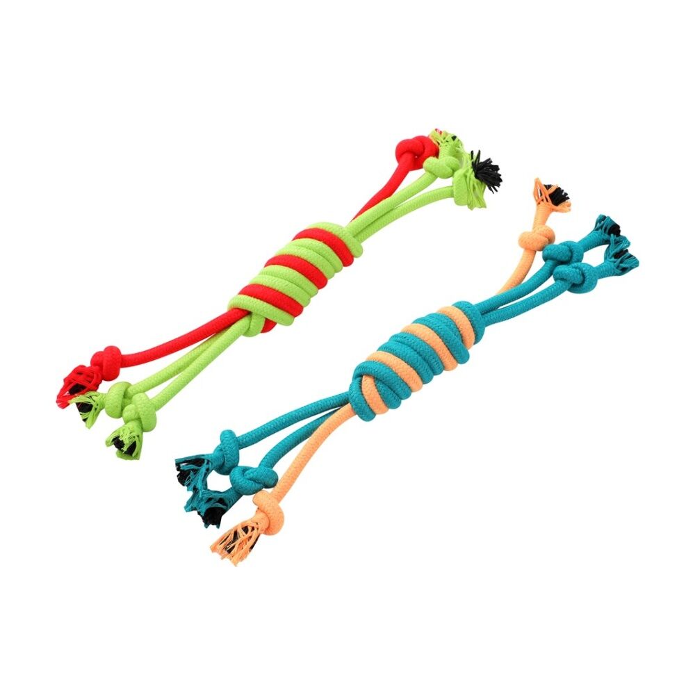 12x Paws And Claws Pet Dog Rope Chew/Tug/Fetch Play Toy 35cm Assorted