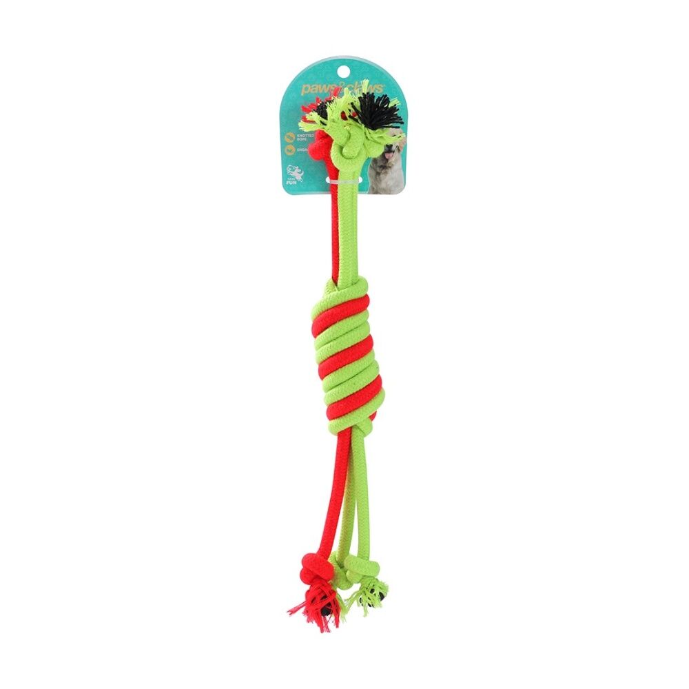 12x Paws And Claws Pet Dog Rope Chew/Tug/Fetch Play Toy 35cm Assorted