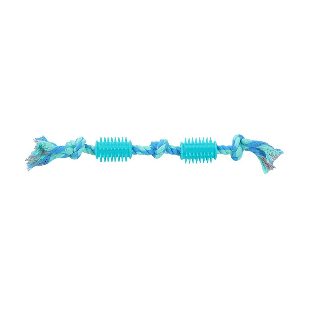6x Paws And Claws Rope & Spikey Rubber Durable Pet Dog Tug/Chew/Fetch Toy Assorted