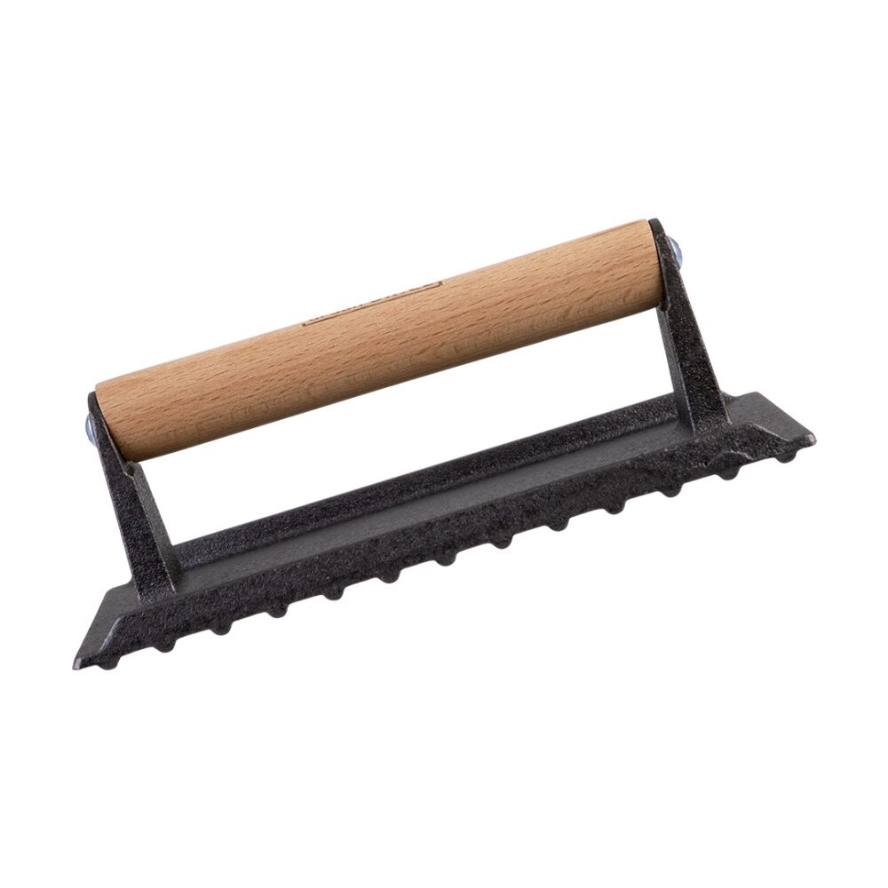 2PK Urban Grill Cast Iron Rectangle BBQ Press W/ Ridged Base 20.5x10.5cm