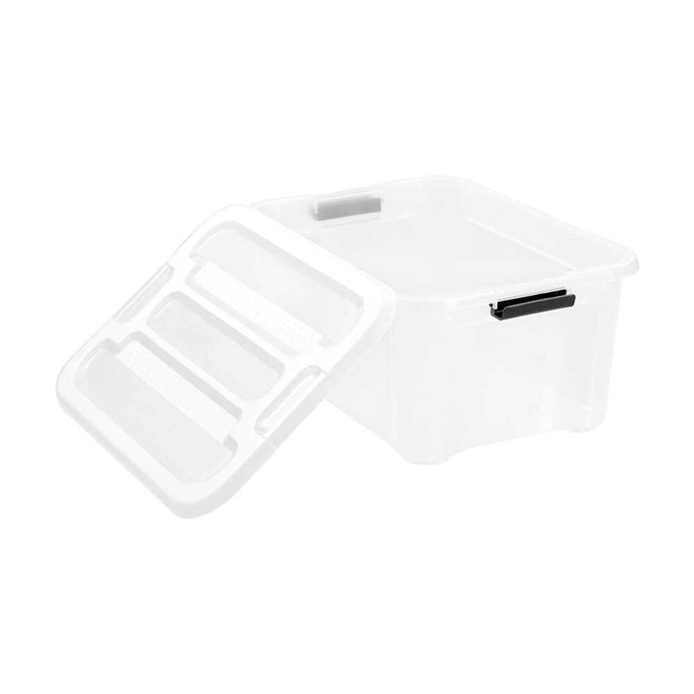 5PK Boxsweden Stow Storage Organisation Clear Container 40.5x29.5x18.5cm 15L
