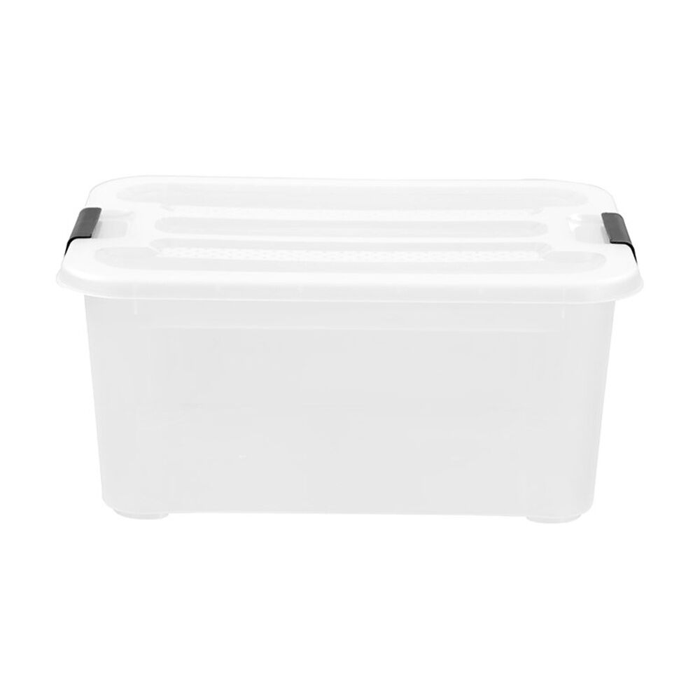 5PK Boxsweden Stow Storage Organisation Clear Container 40.5x29.5x18.5cm 15L