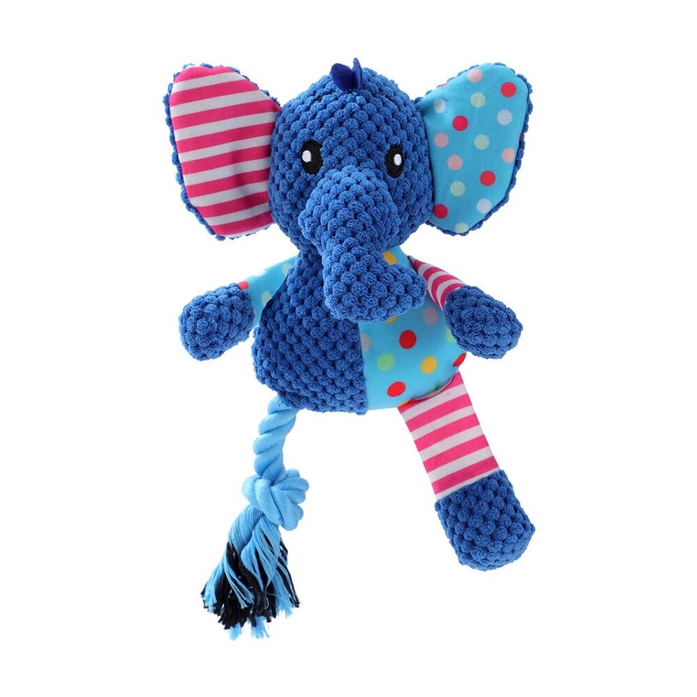 12x Paws And Claws Patchwork Plush Animals Dog Chew/Tug/Cuddle Toy 26x20cm Assorted