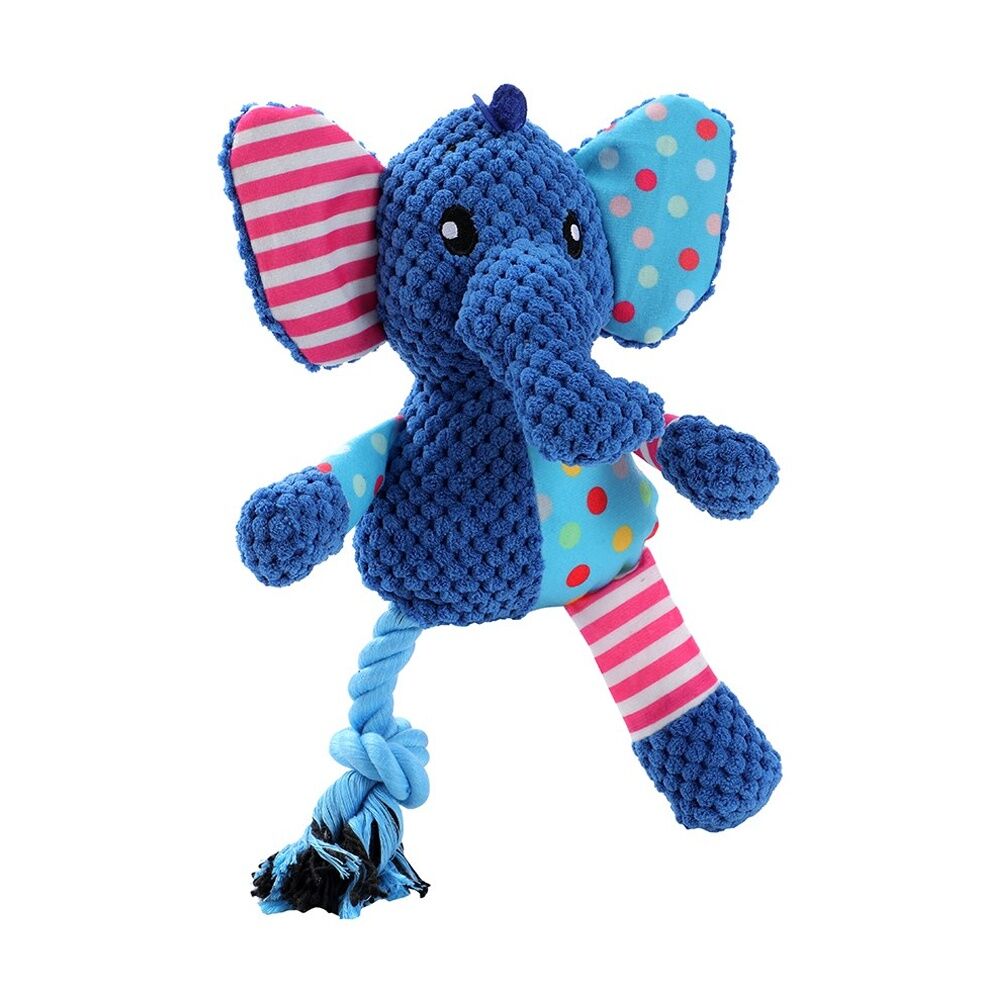 6x Paws And Claws Patchwork Plush Animals Dog Chew/Tug/Cuddle Toy 26x20cm Assorted
