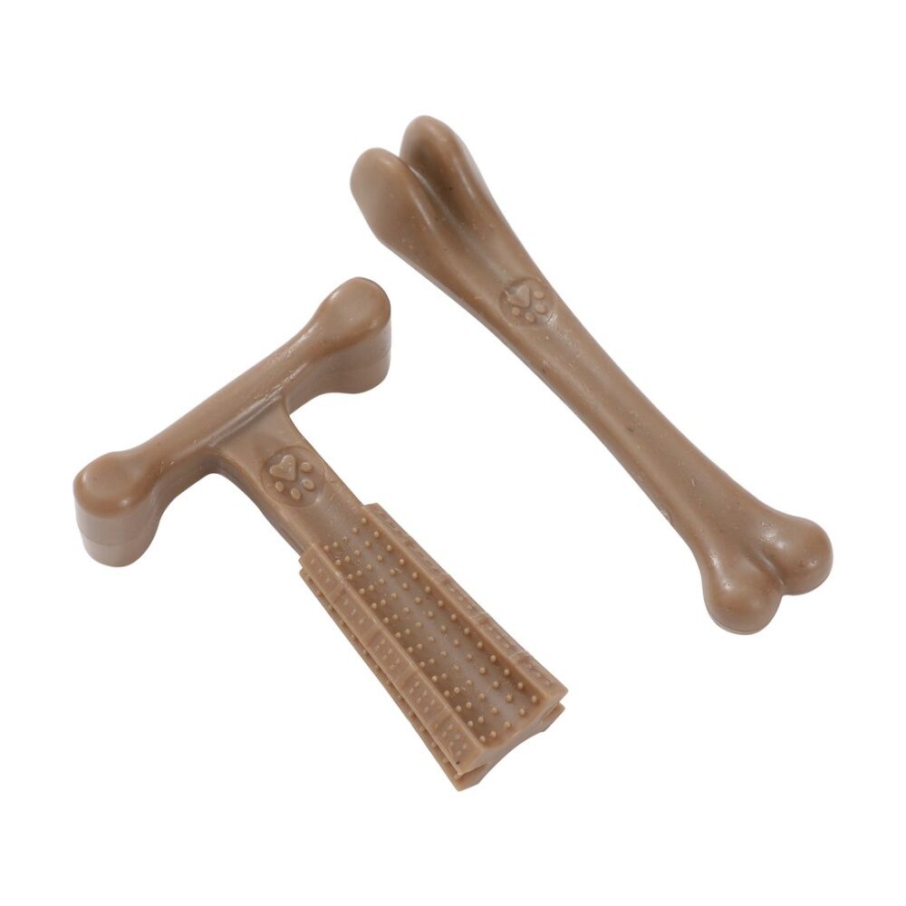 12x 2pc Paws And Claws Boobone Small Tbone & Bone Dog Chew Toy Set Chicken/Beef