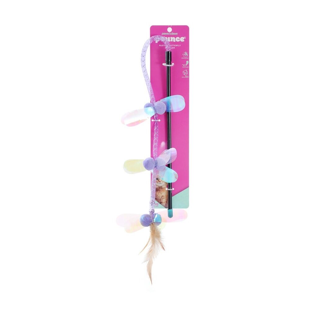 6PK Paws And Claws Pounce Pet Cat Toy Dangler Interactive Assorted 50x5cm