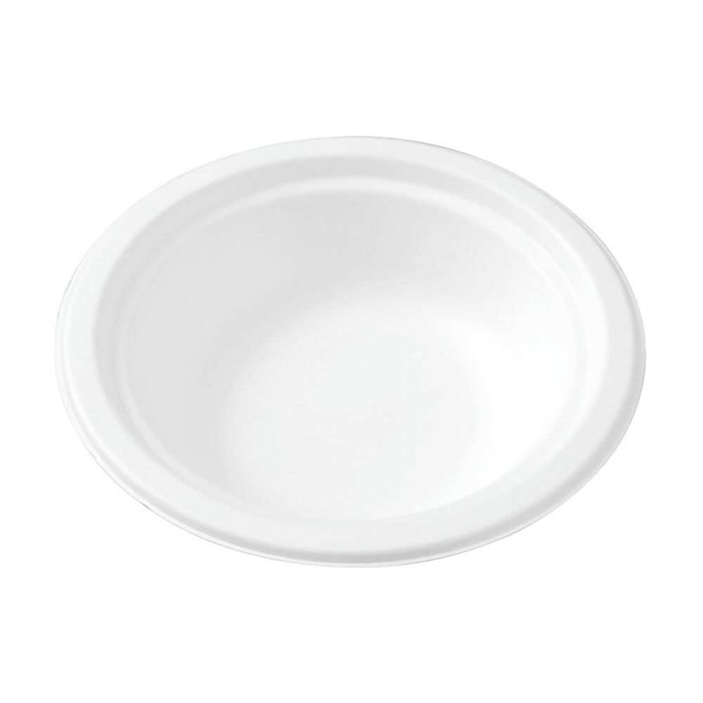 12x 30pc Lemon And Lime Sugarcane Side Bowl Compostable White 18cm