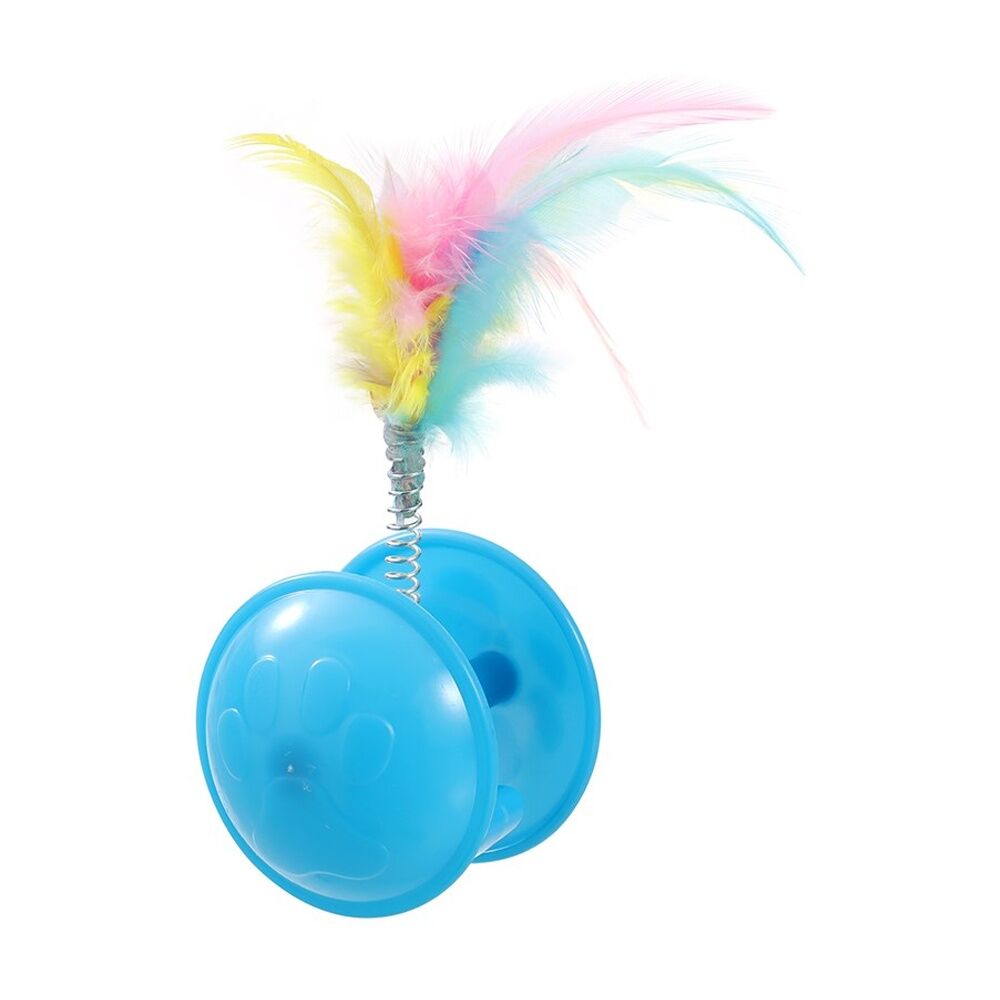 12PK Paws And Claws Pounce Crazy Rolling Pet Cat Toy Assorted 10x4cm