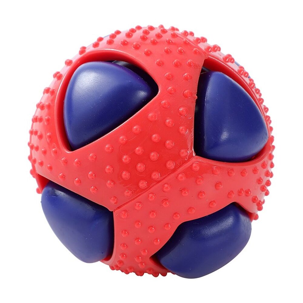 12PK Paws And Claws Dentaball Pet Dog Toy Sensory Ball Squeaky Dental Care 8.5cm