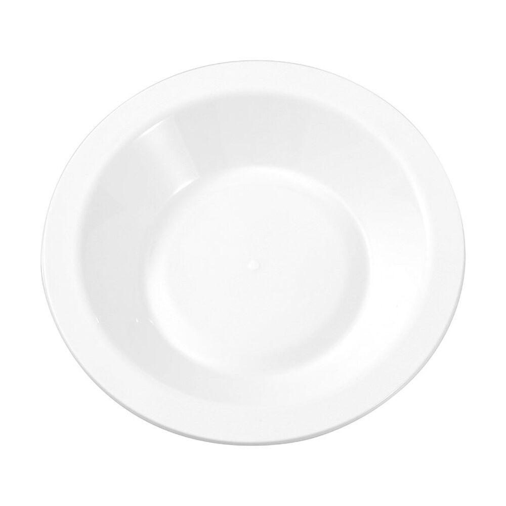 12x 50pc Lemon And Lime Reusable Plastic Food Serving Bowls Dinner Set White 18cm