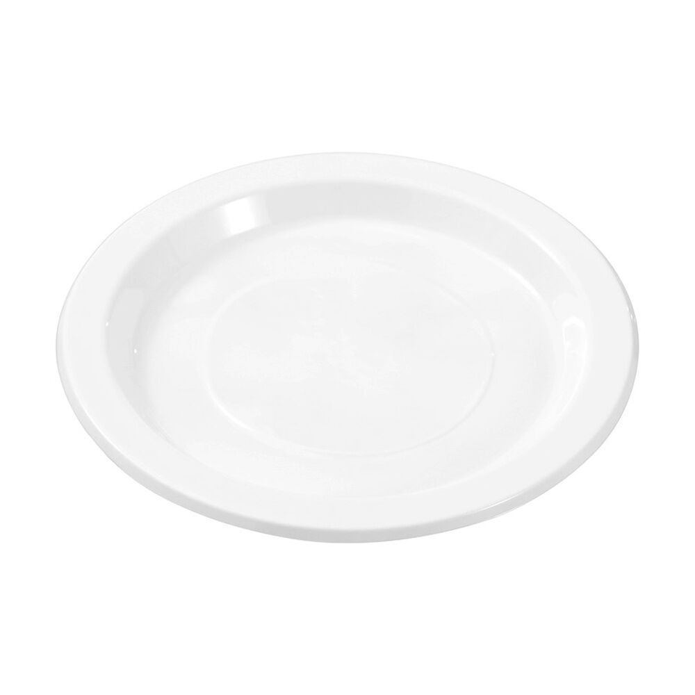 6x 50pc Lemon And Lime Reusable Plastic Food Serving Plates Dinner Set White 22.5cm