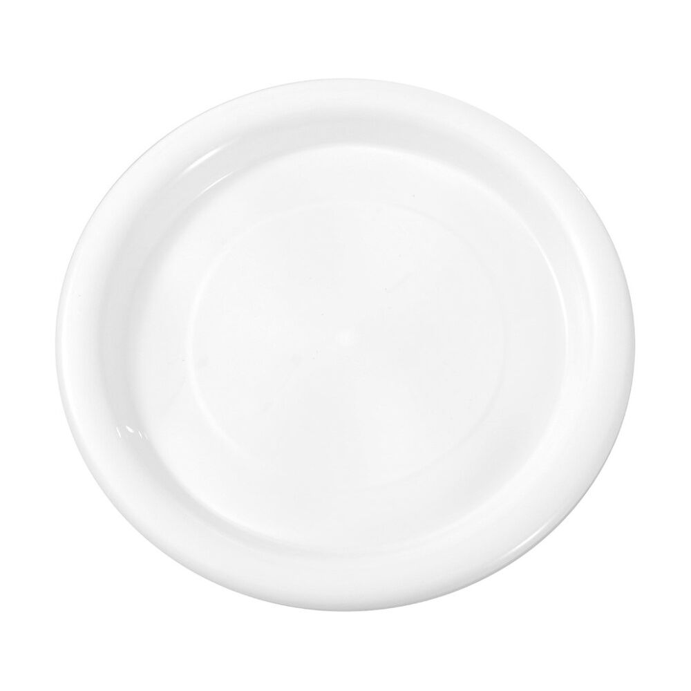 3x 50pc Lemon And Lime Reusable Plastic Food Dinner Plates Set White 25.5cm