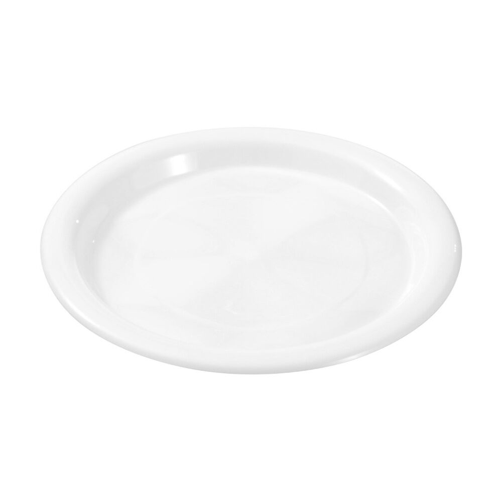 6x 50pc Lemon And Lime Reusable Plastic Food Dinner Plates Set White 25.5cm