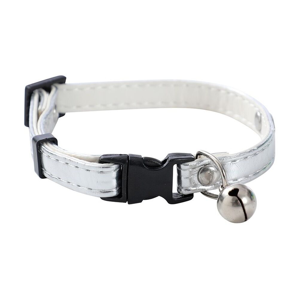 6x Paws And Claws Adjustable Breakaway Cat Bell Pet Collar Metallic Assorted
