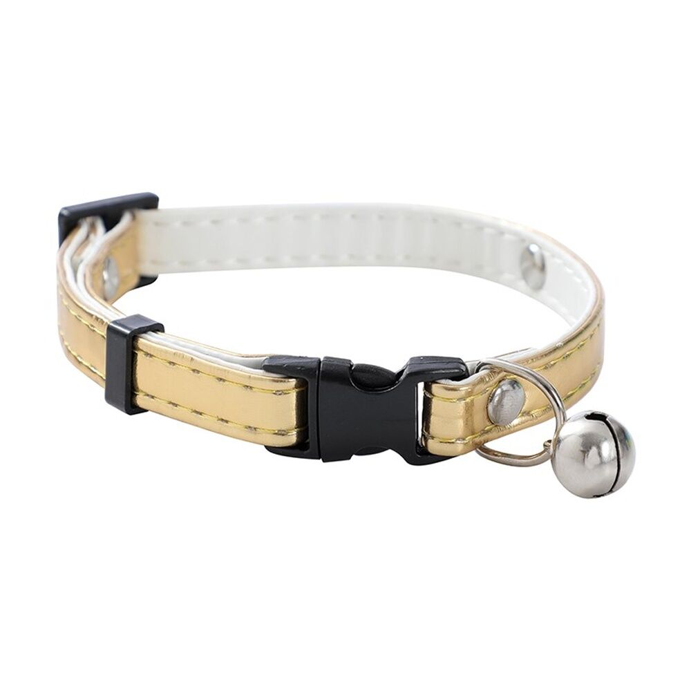 6x Paws And Claws Adjustable Breakaway Cat Bell Pet Collar Metallic Assorted
