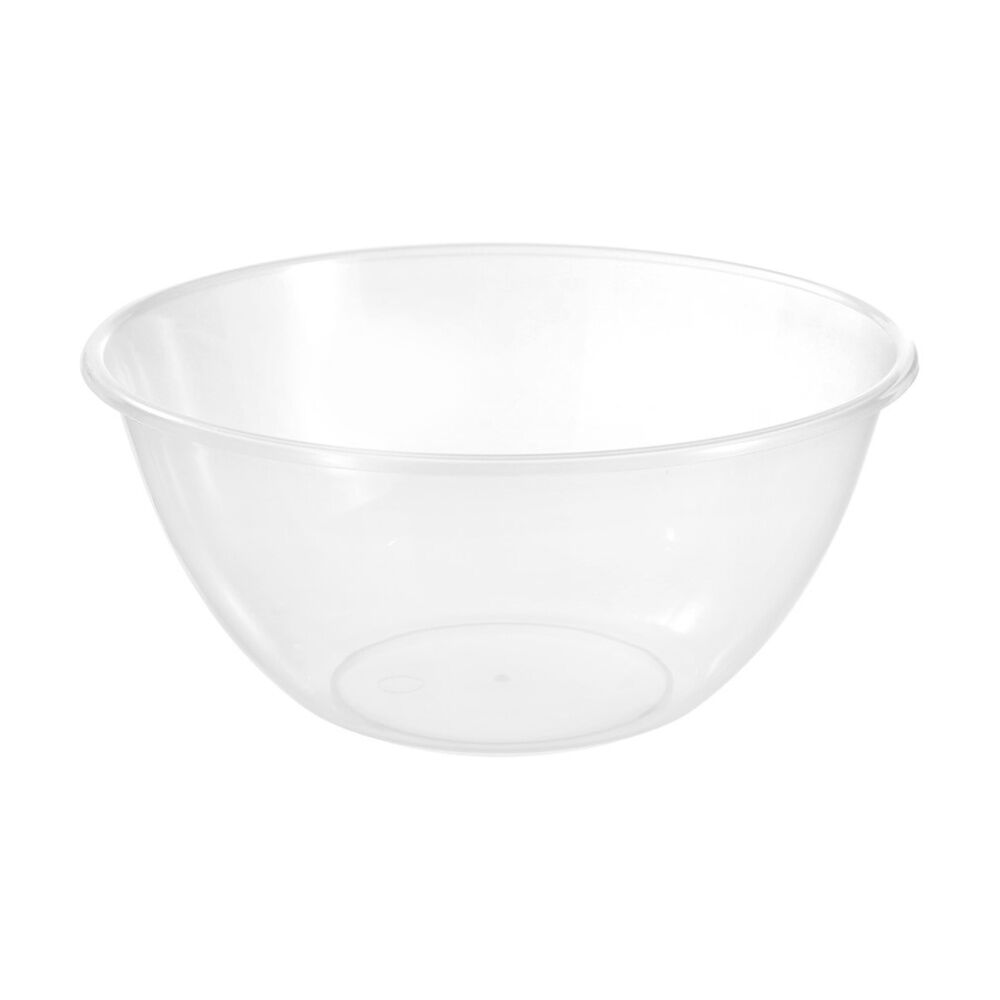 24x Lemon And Lime Large Plastic Serving/Salad Bowl 3.5L Clear 27.5cm